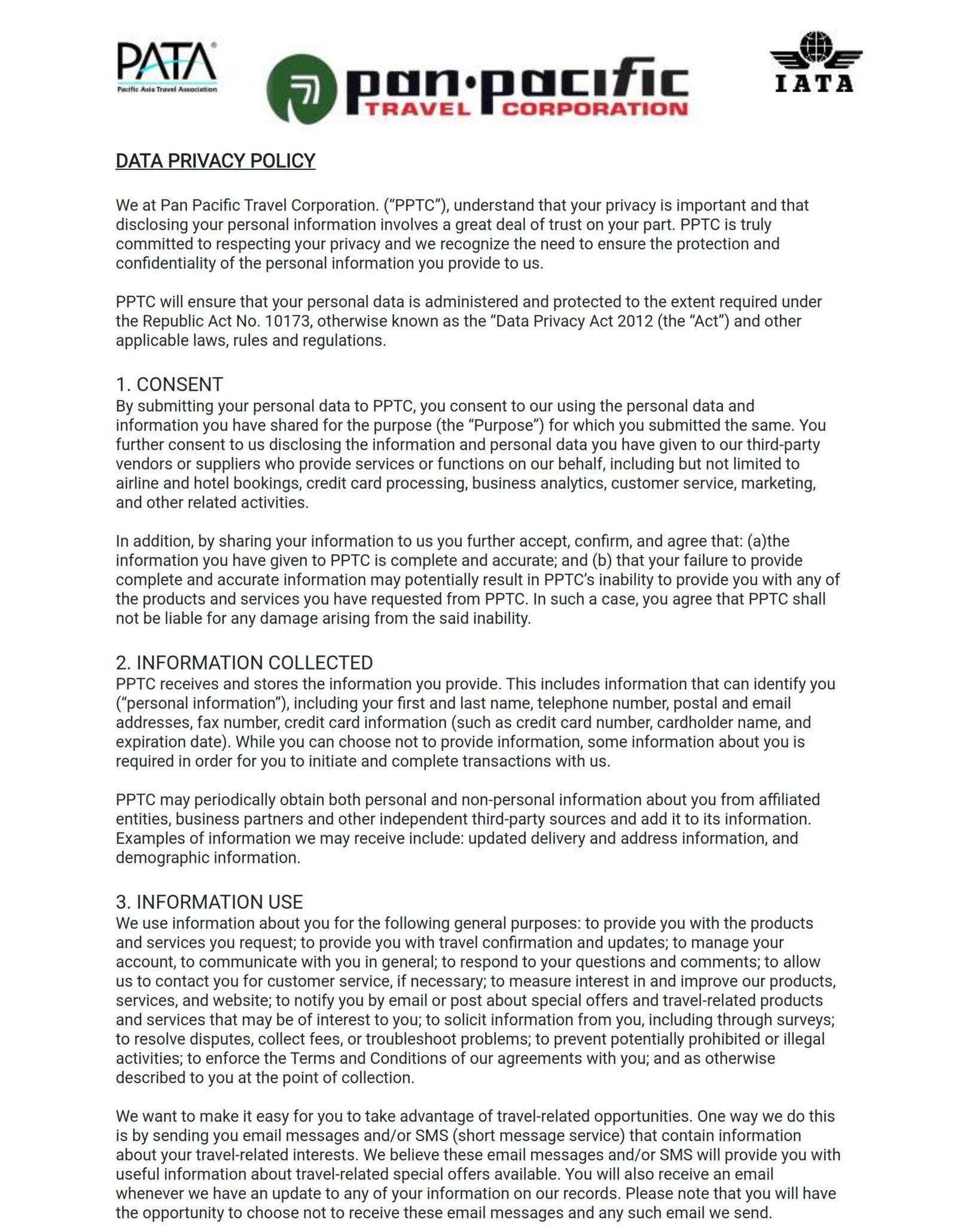 travel data privacy
